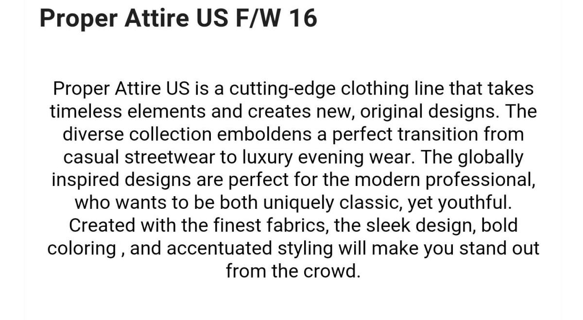 Proper Attire 1