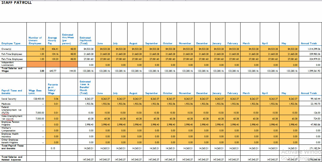 Financial Planning calculations