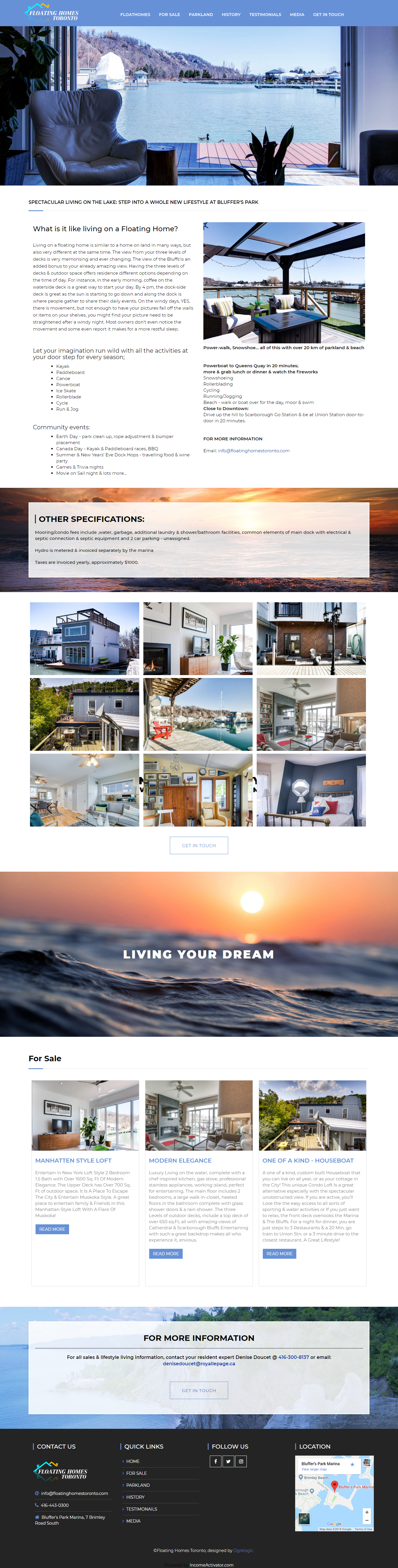 Floating homes Toranto