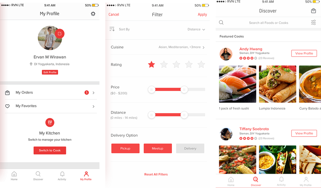 Restaurant food delivery