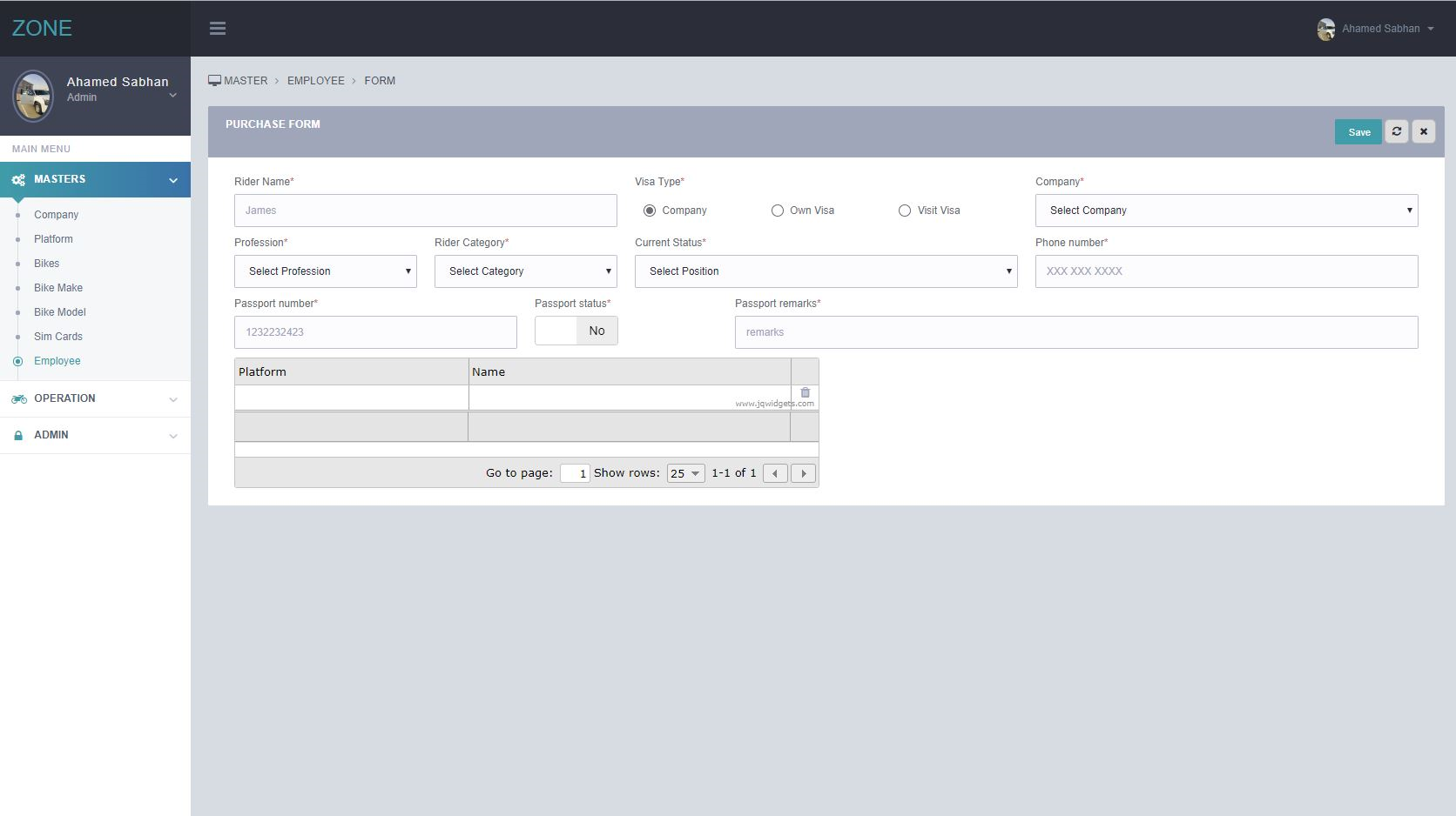 Delivery management web application