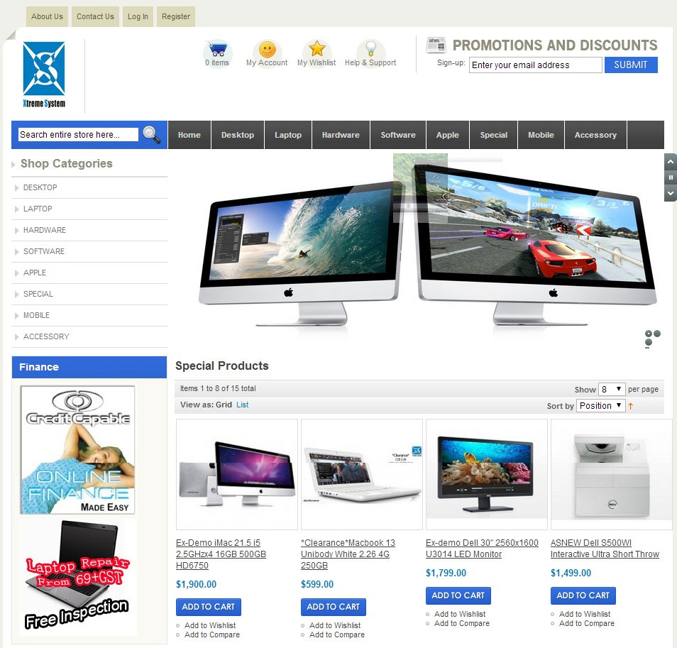 Magento eCommerce: http://www.xtremesystems.co.nz/