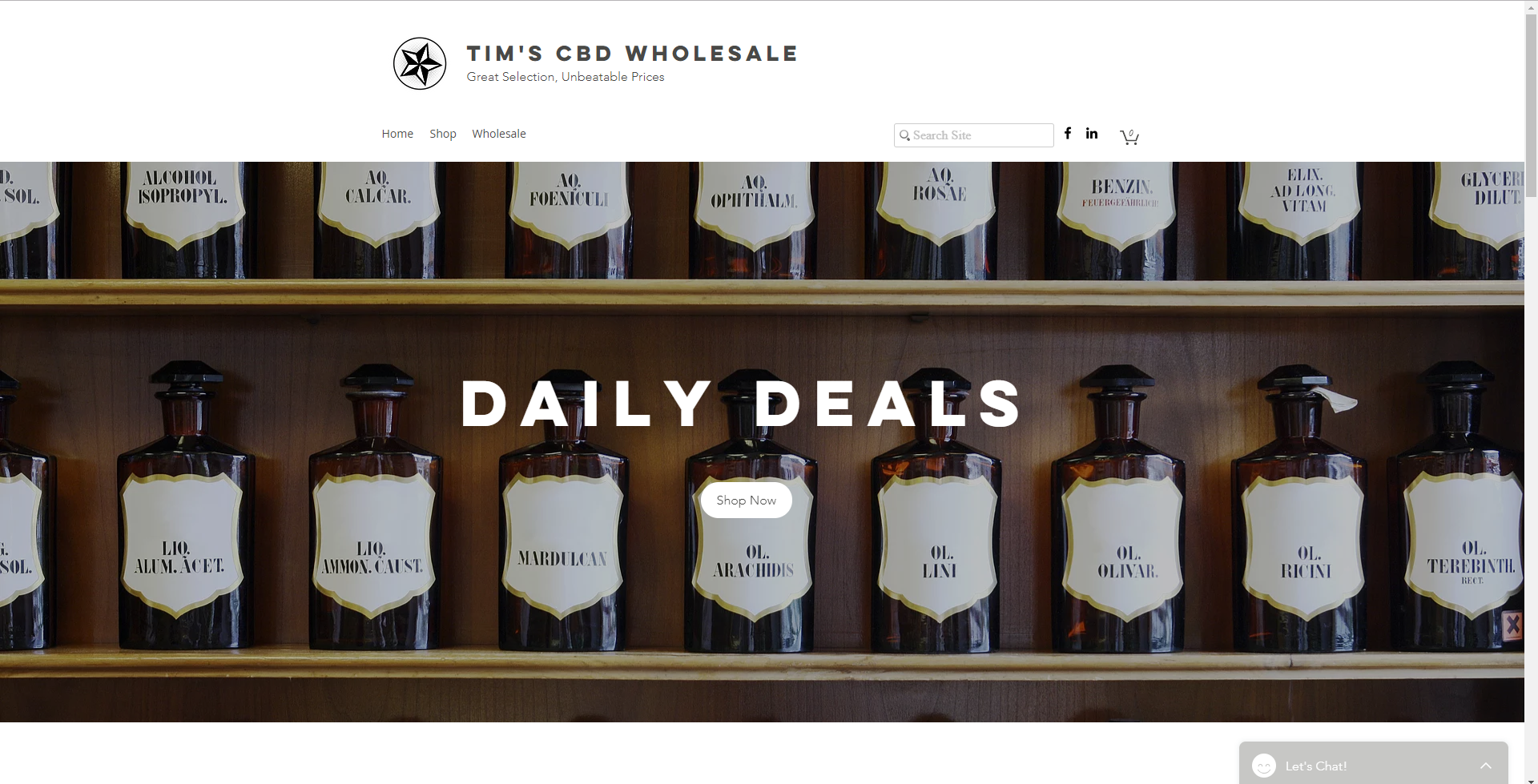 Tim's CBD Wholesale Website