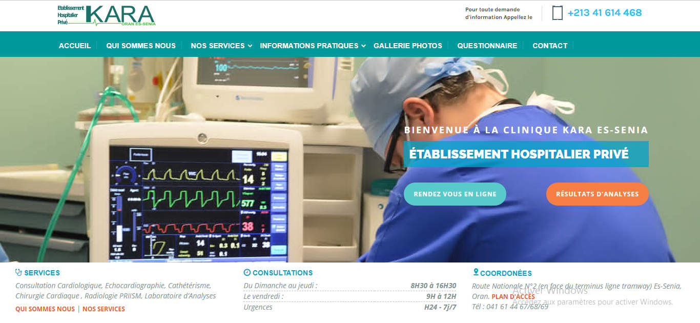 cardiology medical center dynamic website