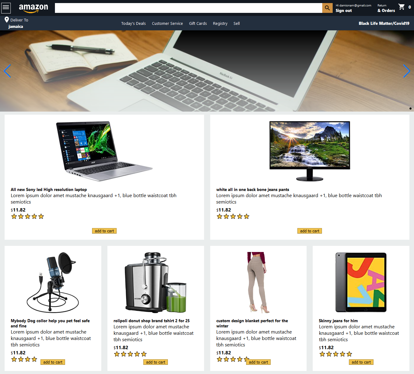 My AMAZON-clone 