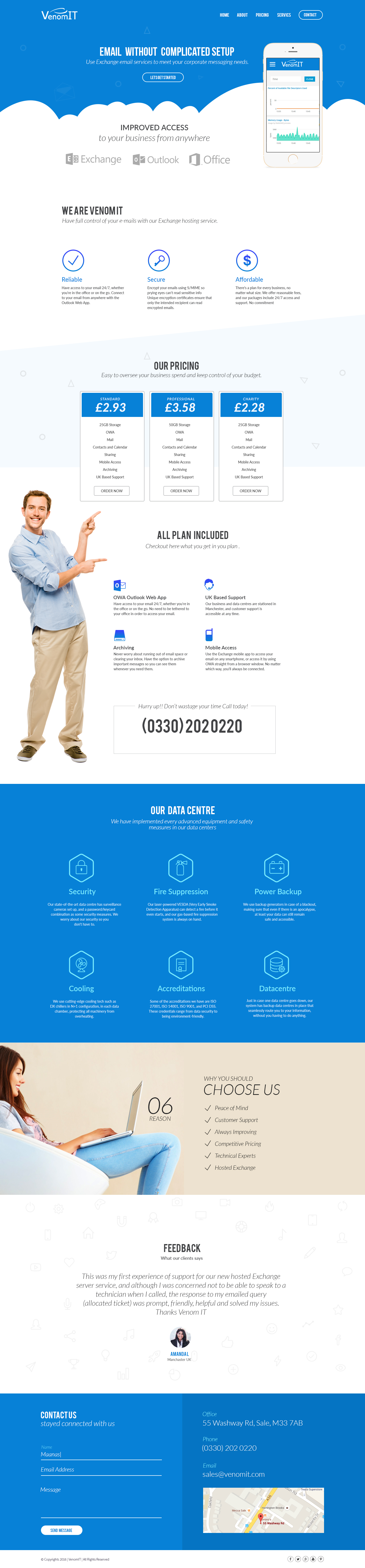 Web Design for Hosting Exchange 