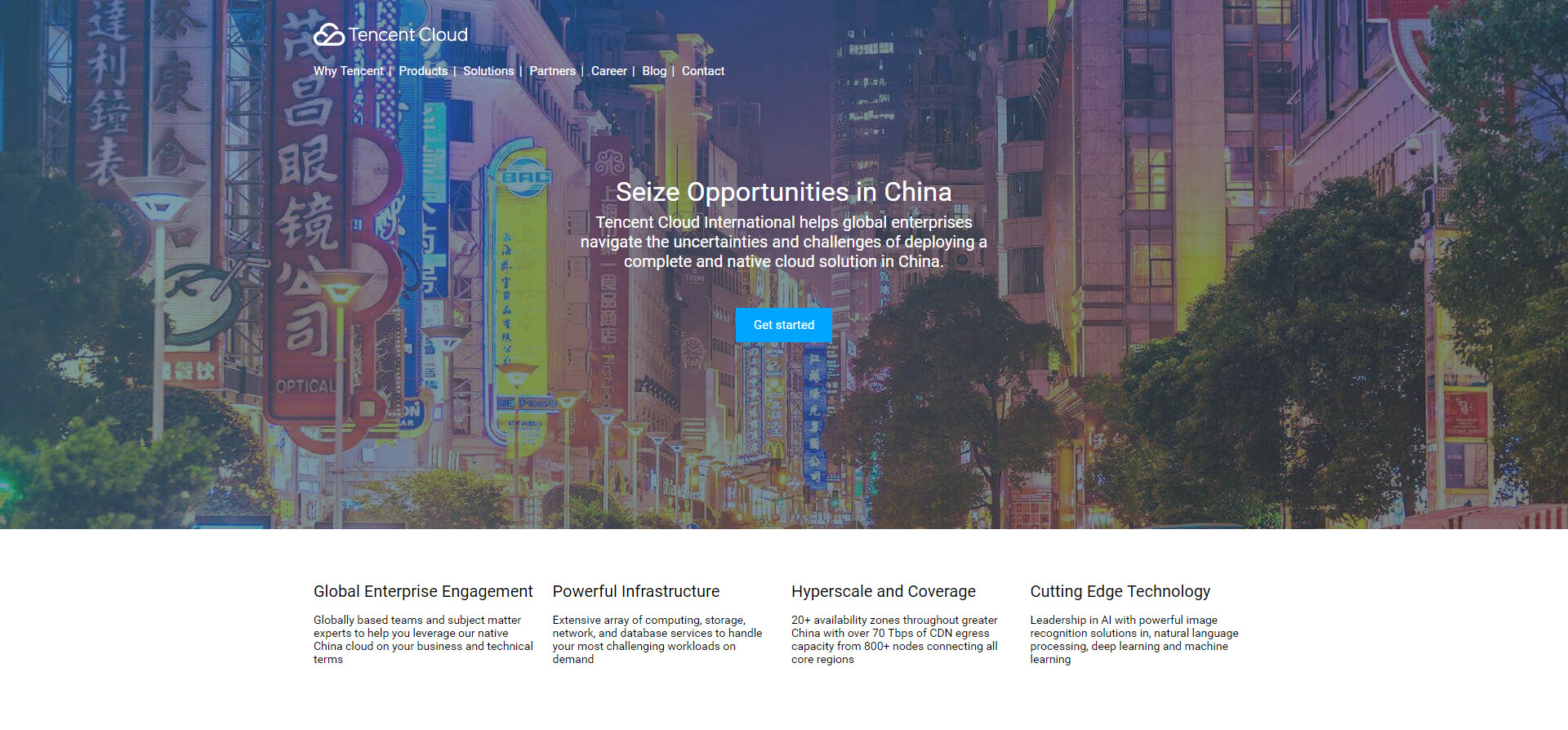 TencentCloud - Corporate website