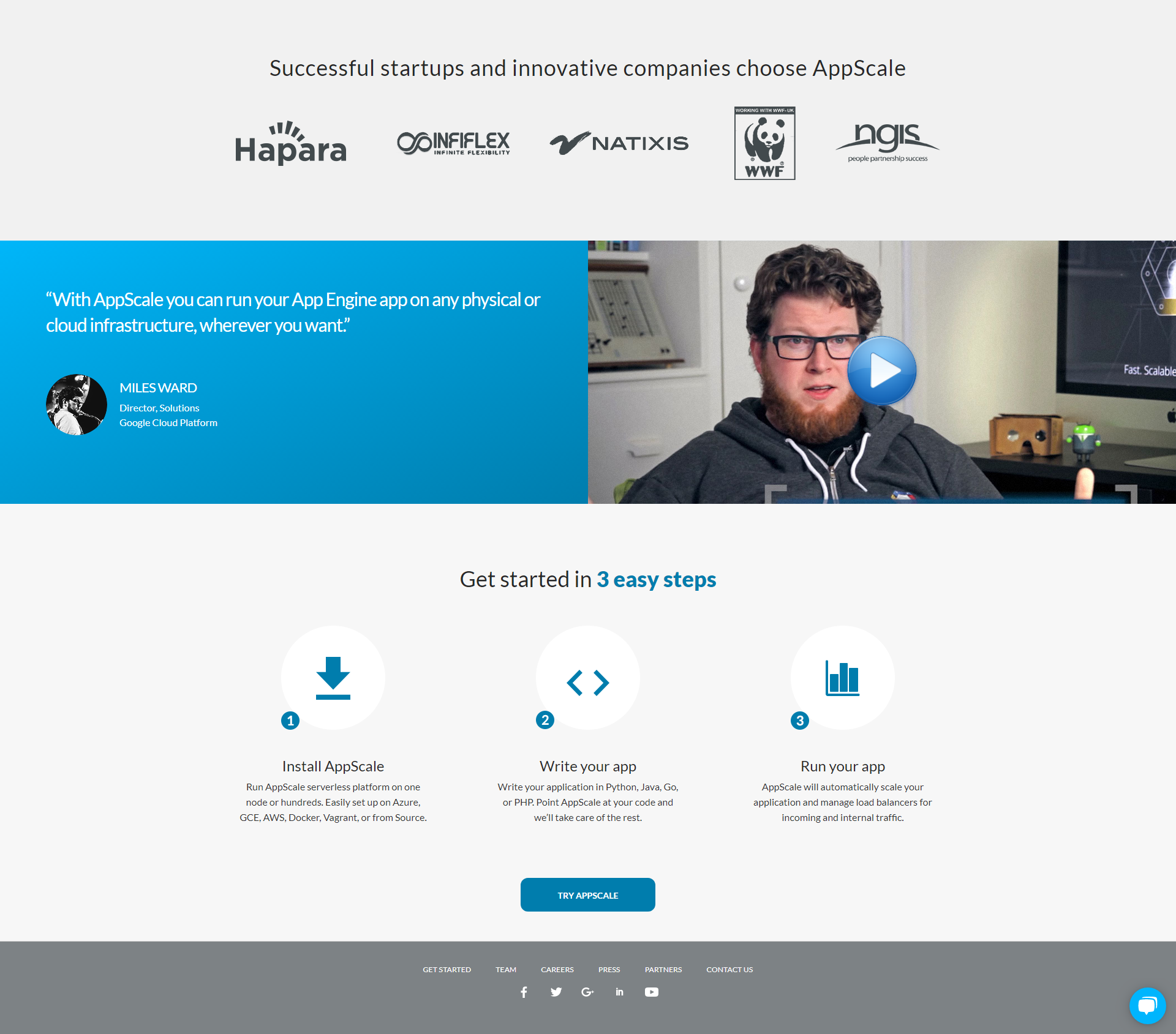 Appscale.com - Serverless platform promo