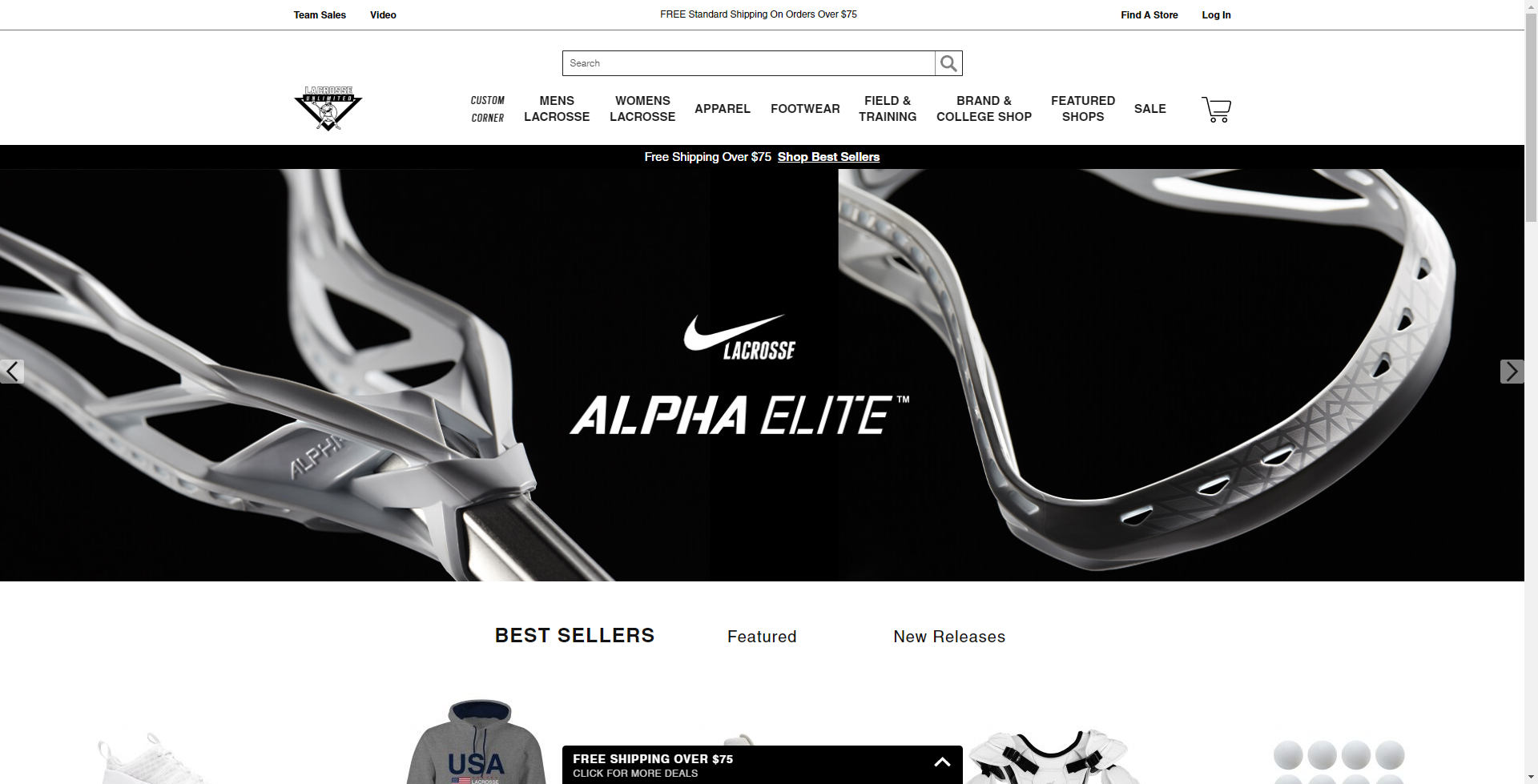LacrosseUnlimited online shopping site