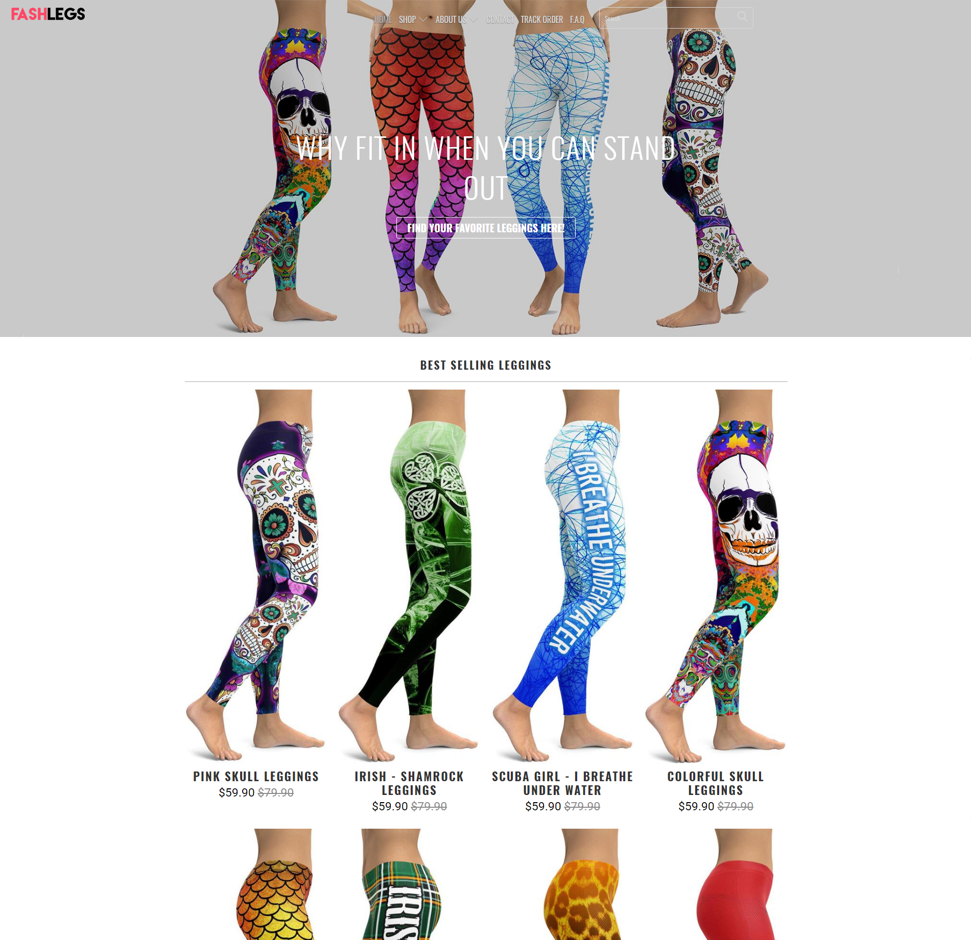 Fashlegs.com online shopping site update