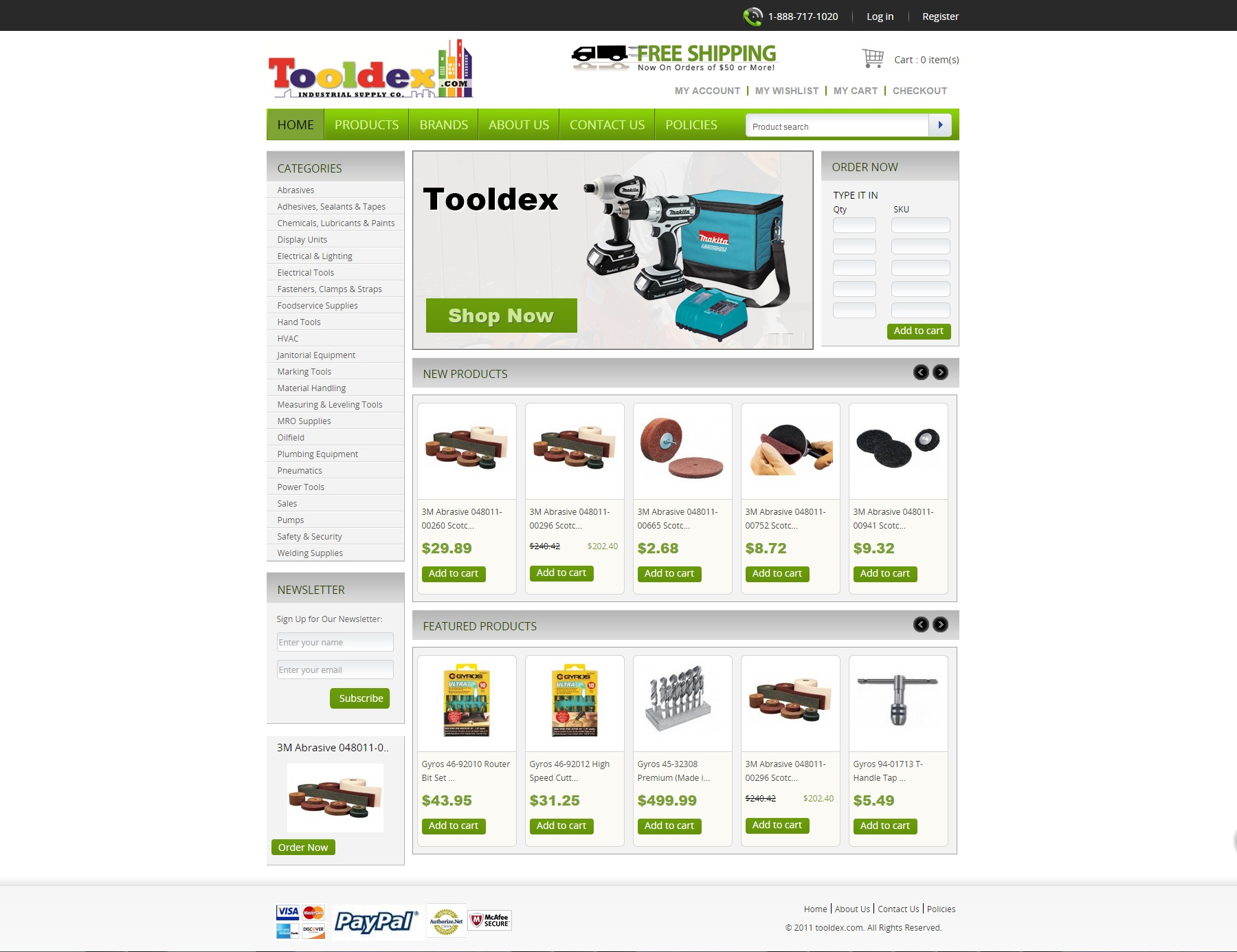 Tooldex.com online shopping site