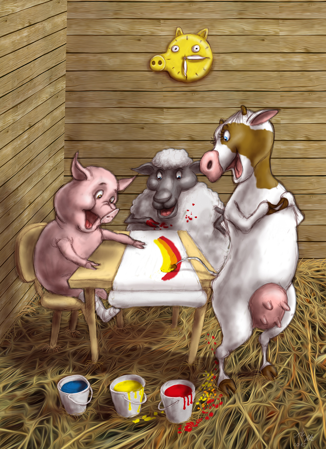 Mad pig, sad pig by. Guy Belleranti