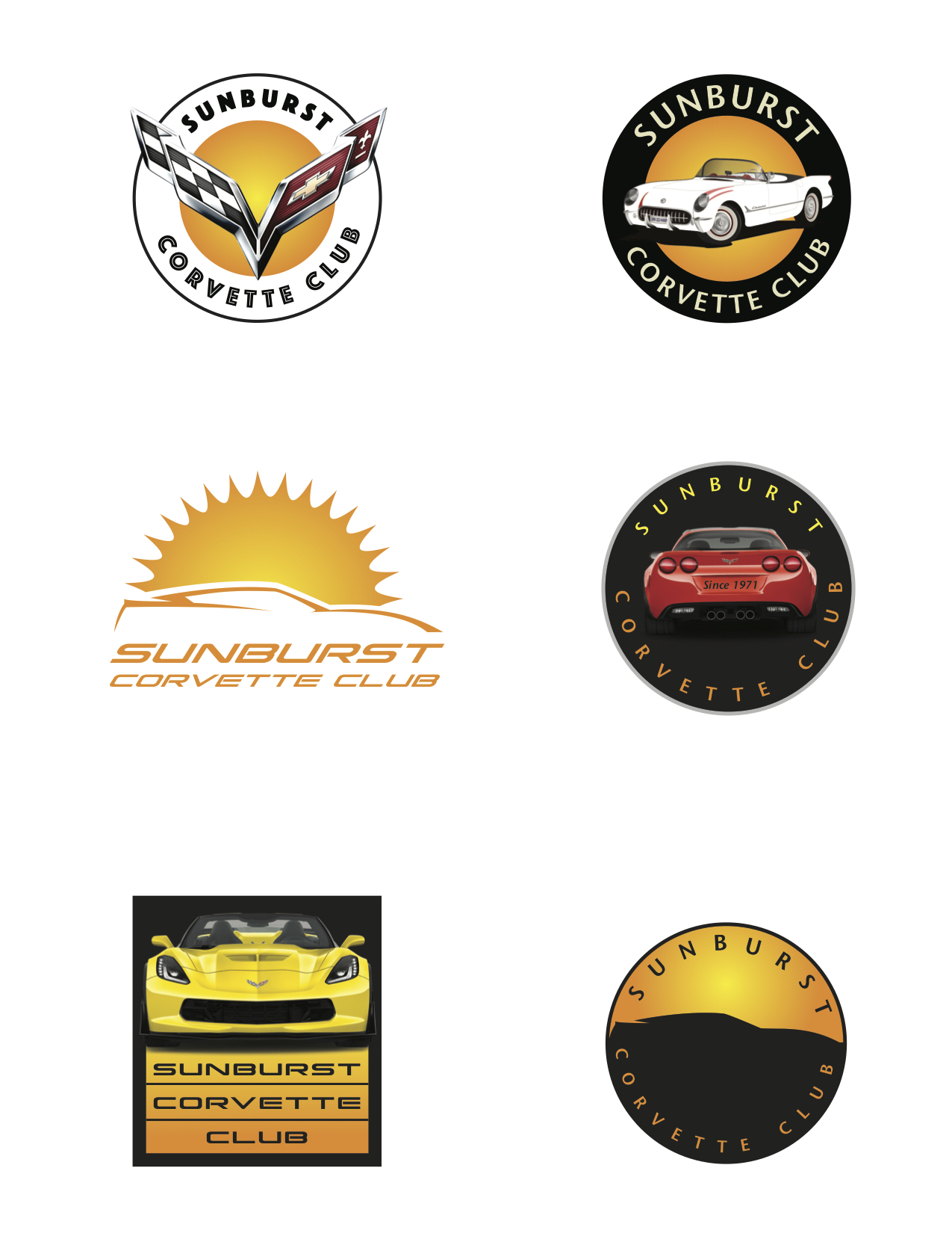 Corvette Club logo concepts