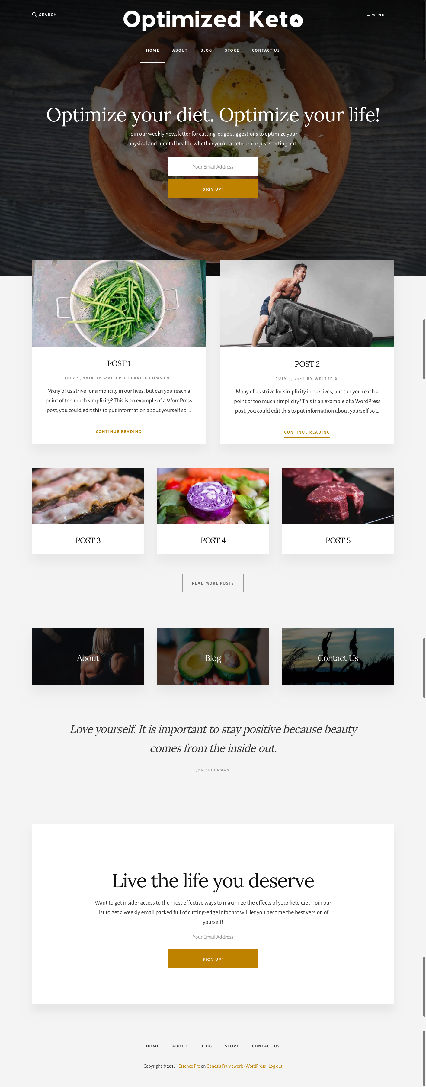 Optimized Keto Wordpress Design