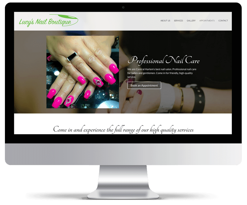 Lucy's Nail Boutique Wordpress Design