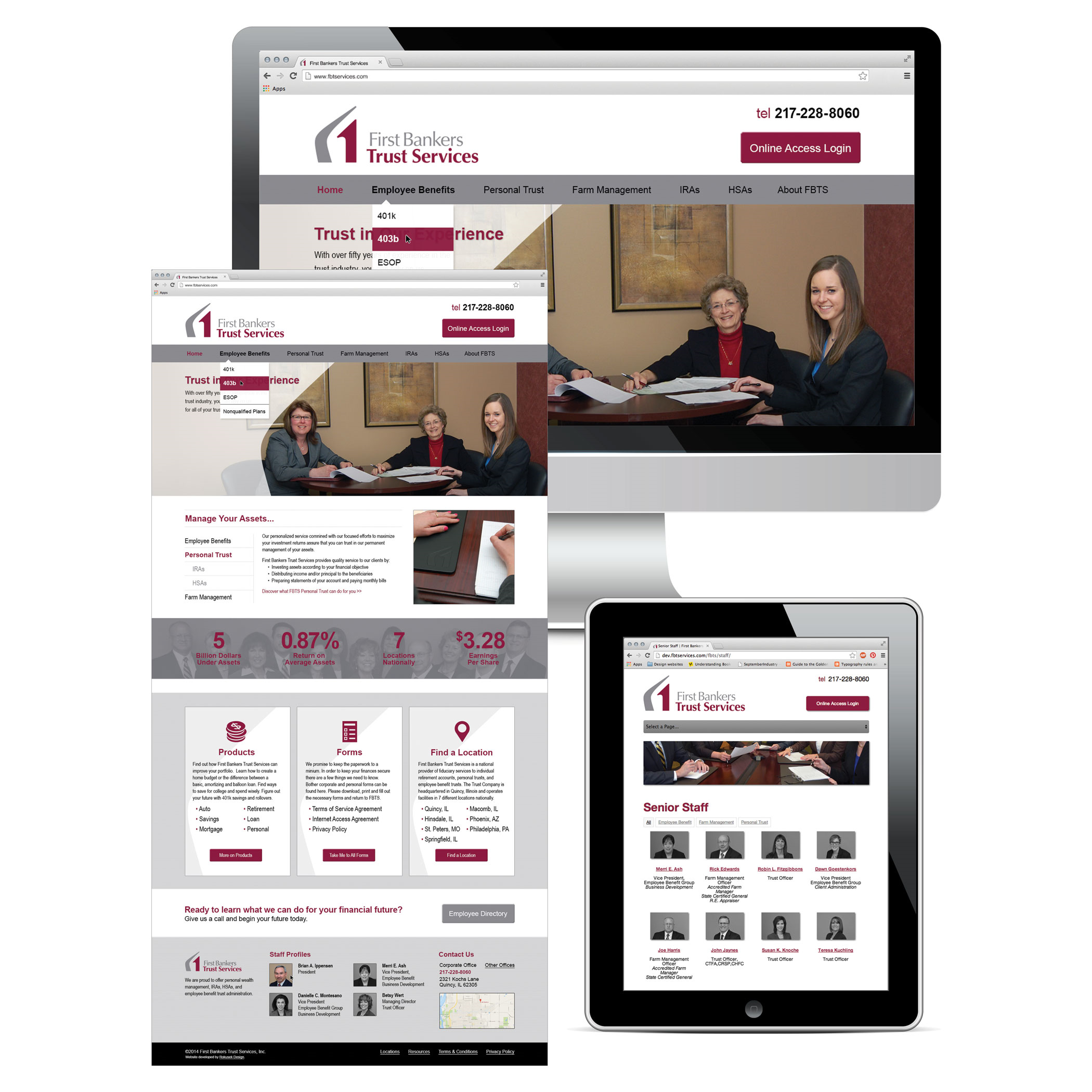 First Bankers Trust Services Website Design