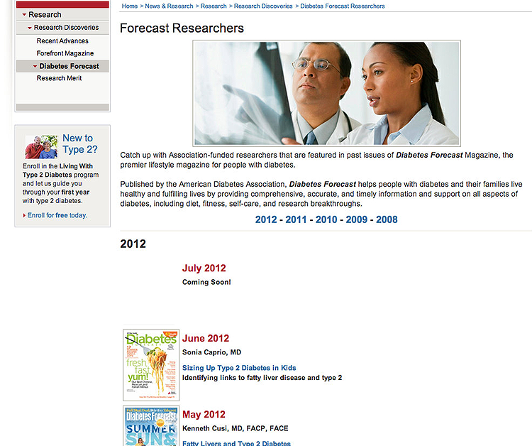 FORECAST RESEARCHERS (DIABETES.ORG)