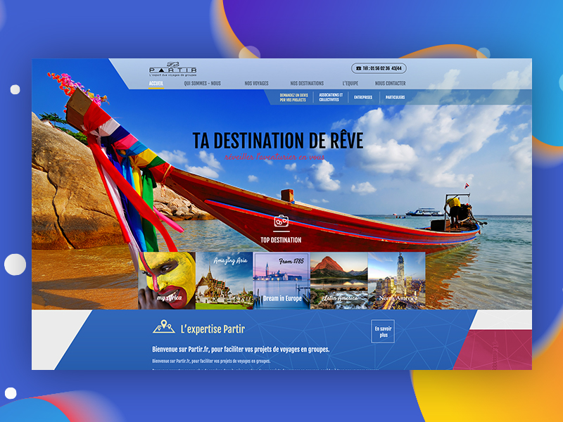 Web design for Travel company