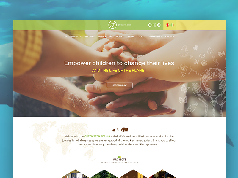 Save the world Website design 