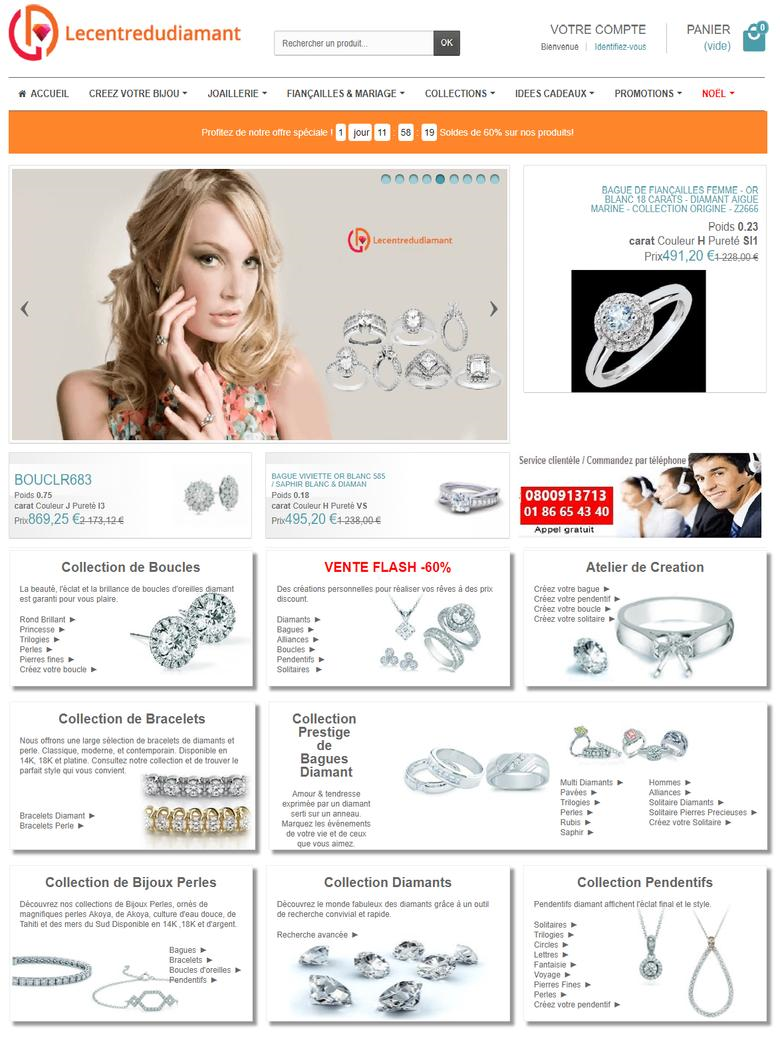PrestaShop eCommerce project for Diamond Jewellery