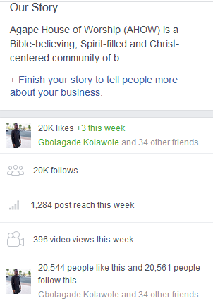 Agape House of Worship Facebook