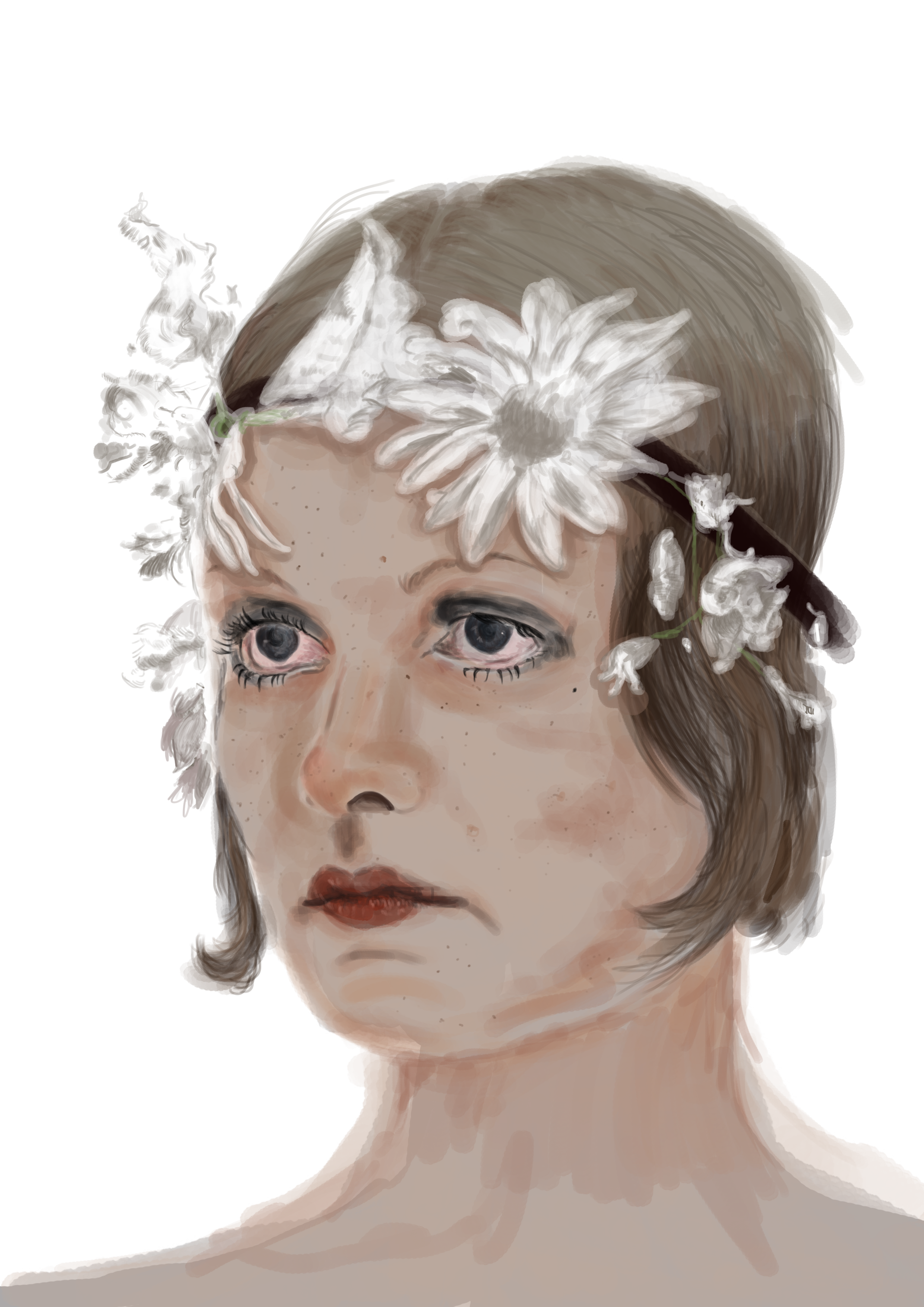 Twiggy digital painting