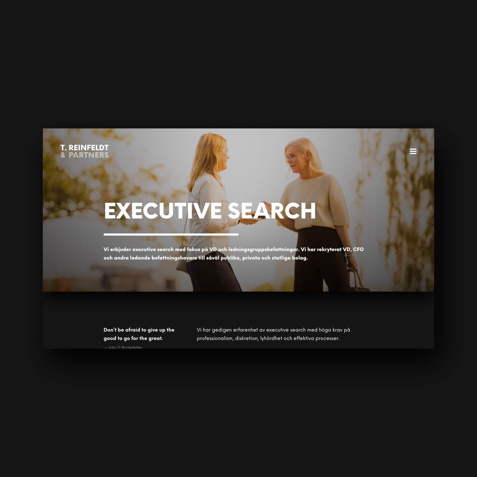 T. Reinfeldt & Partners | Website Design