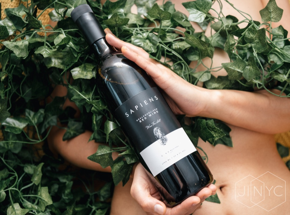 wine product with model