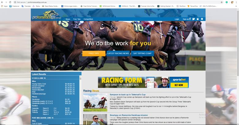 Sports betting website
