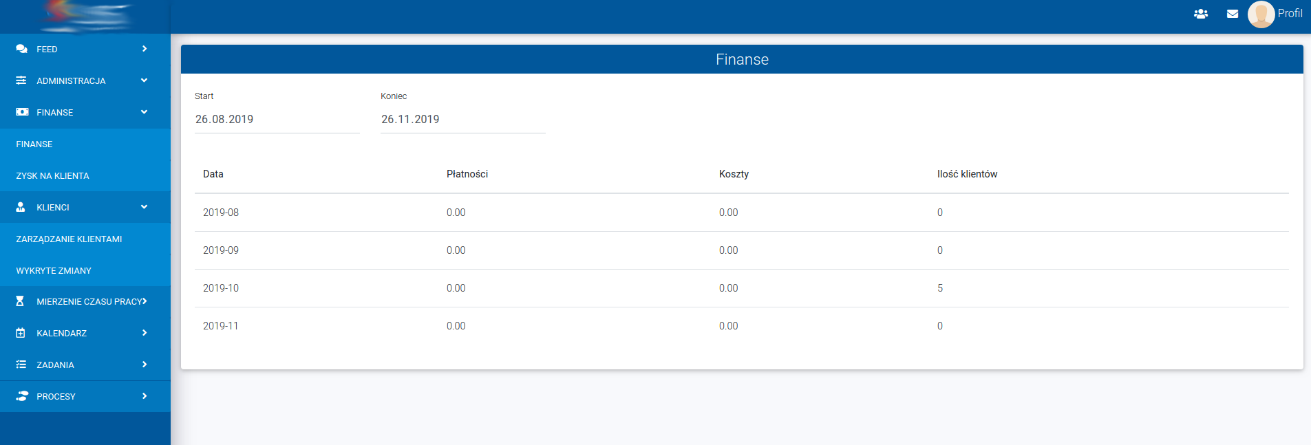 Dedicated CRM for accounting company