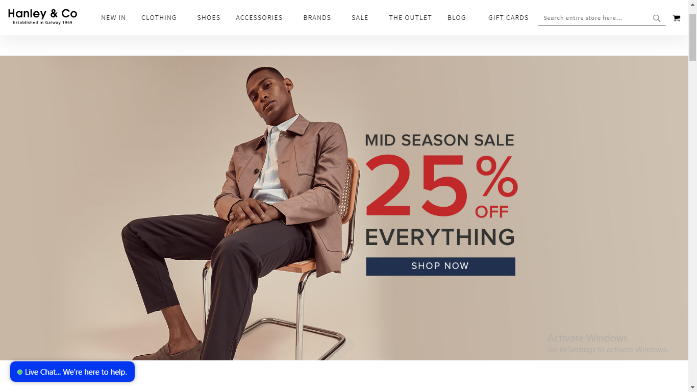 eCommerce clothing store 