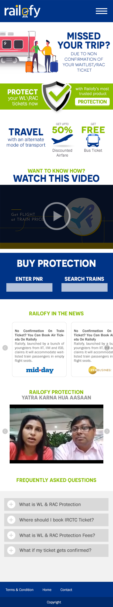 Mobile Website mock