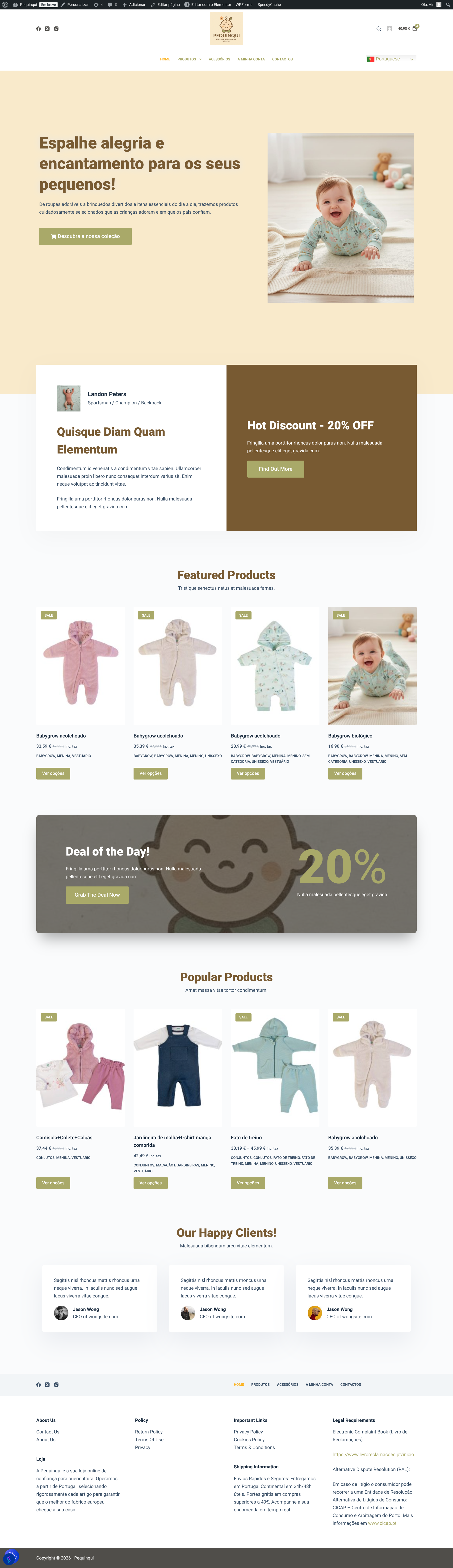 Online Clothing Store Website