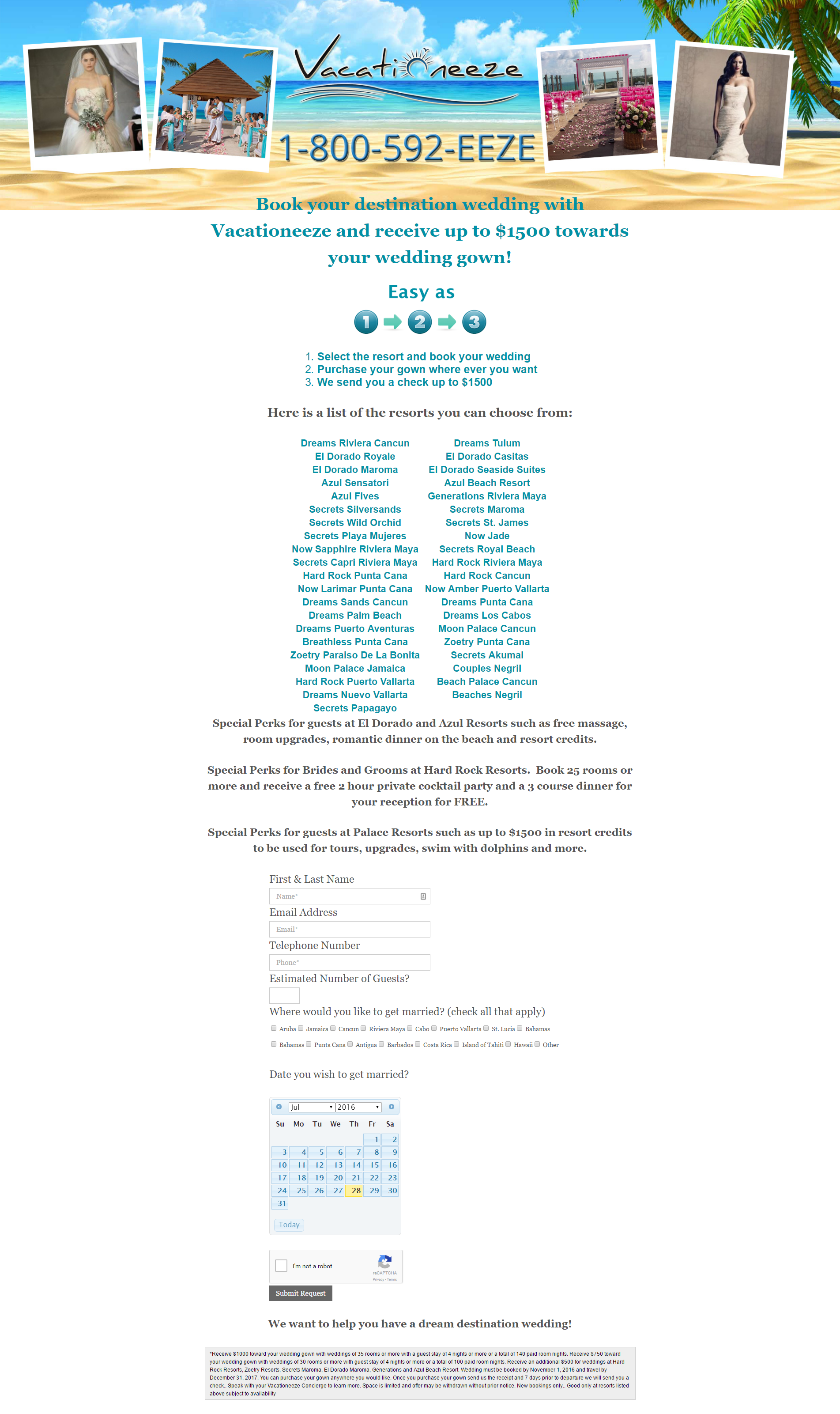 VACATIONEEZE LANDING PAGE