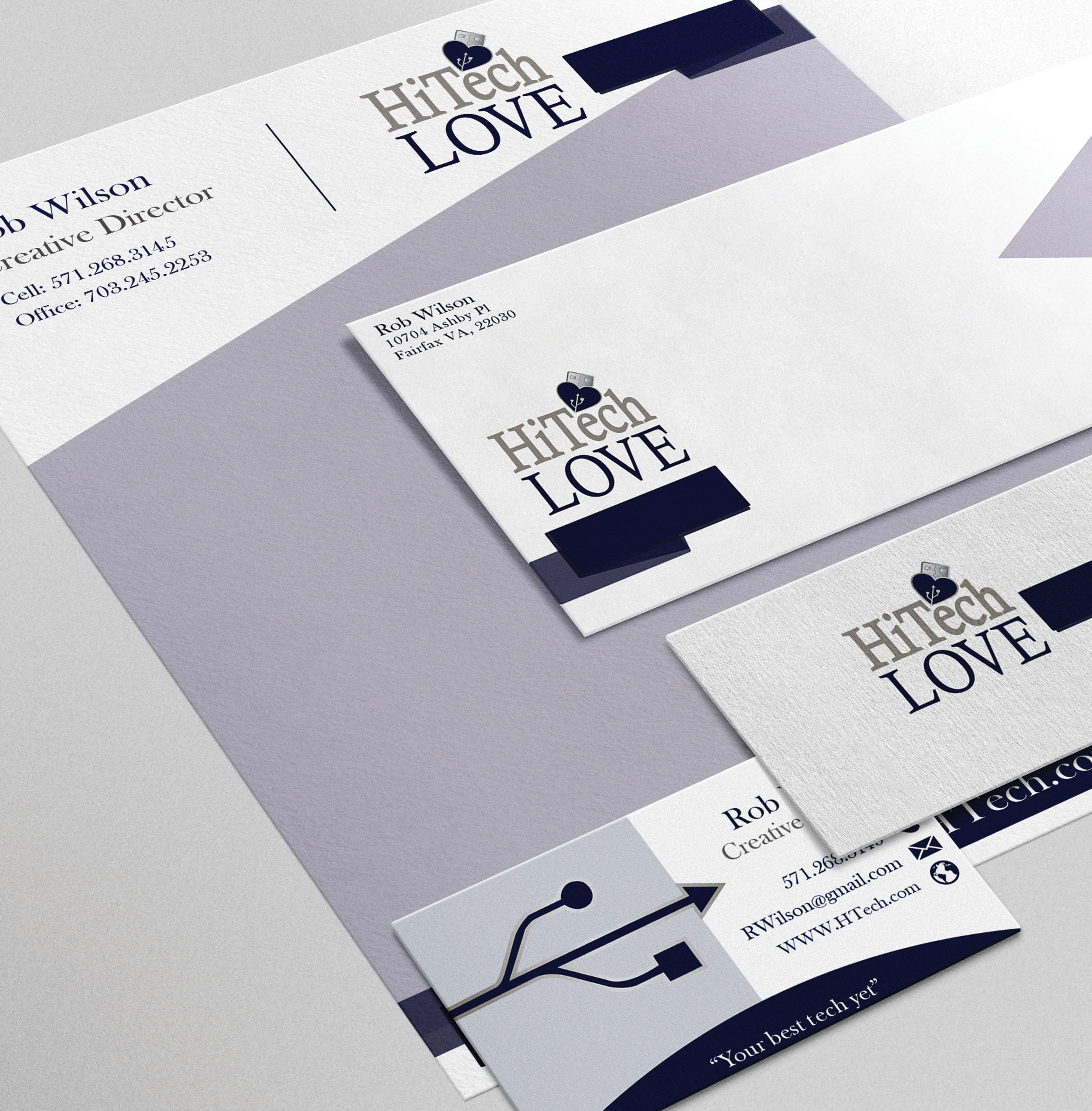 HiTech Love Stationary Branding 