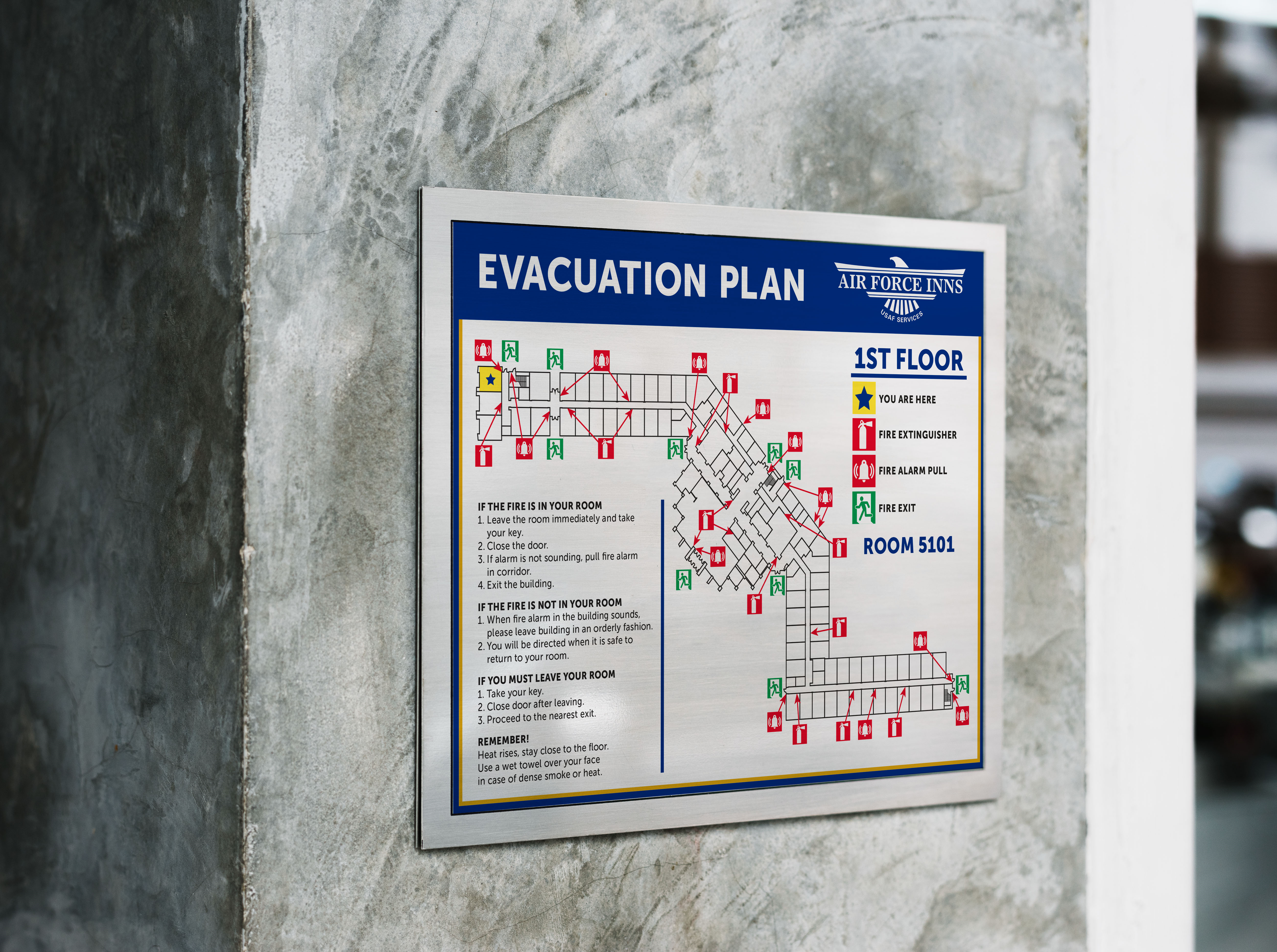Air Force Inns Evacuation Map