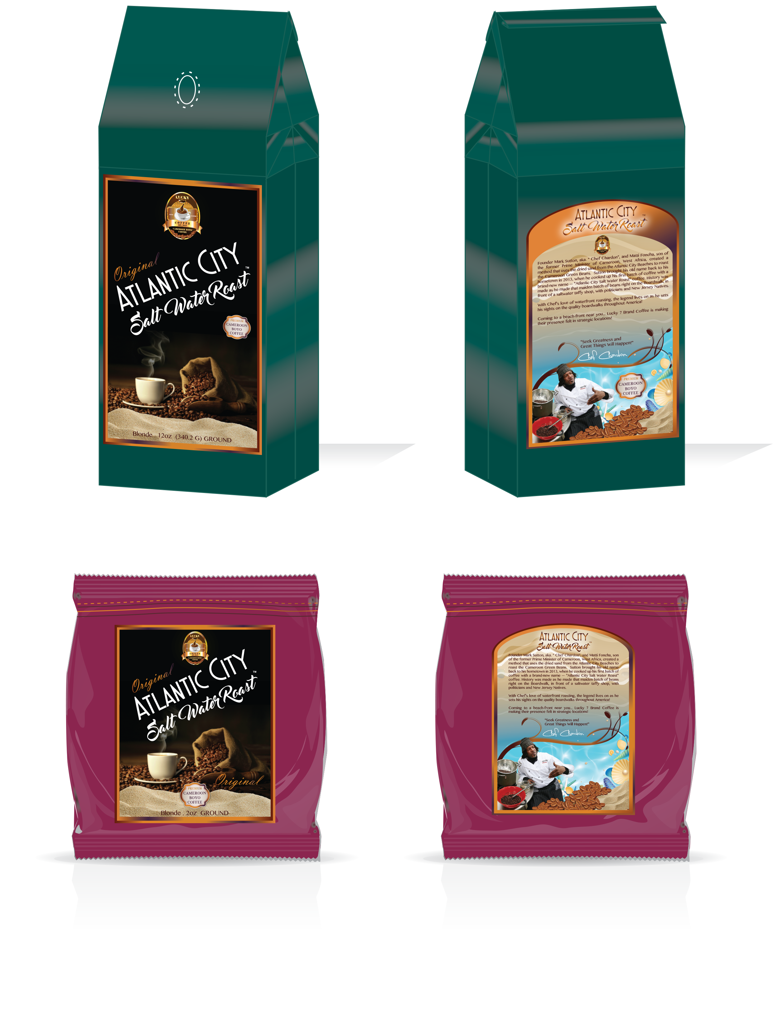 Lucky 7 Coffee Brand Packaging