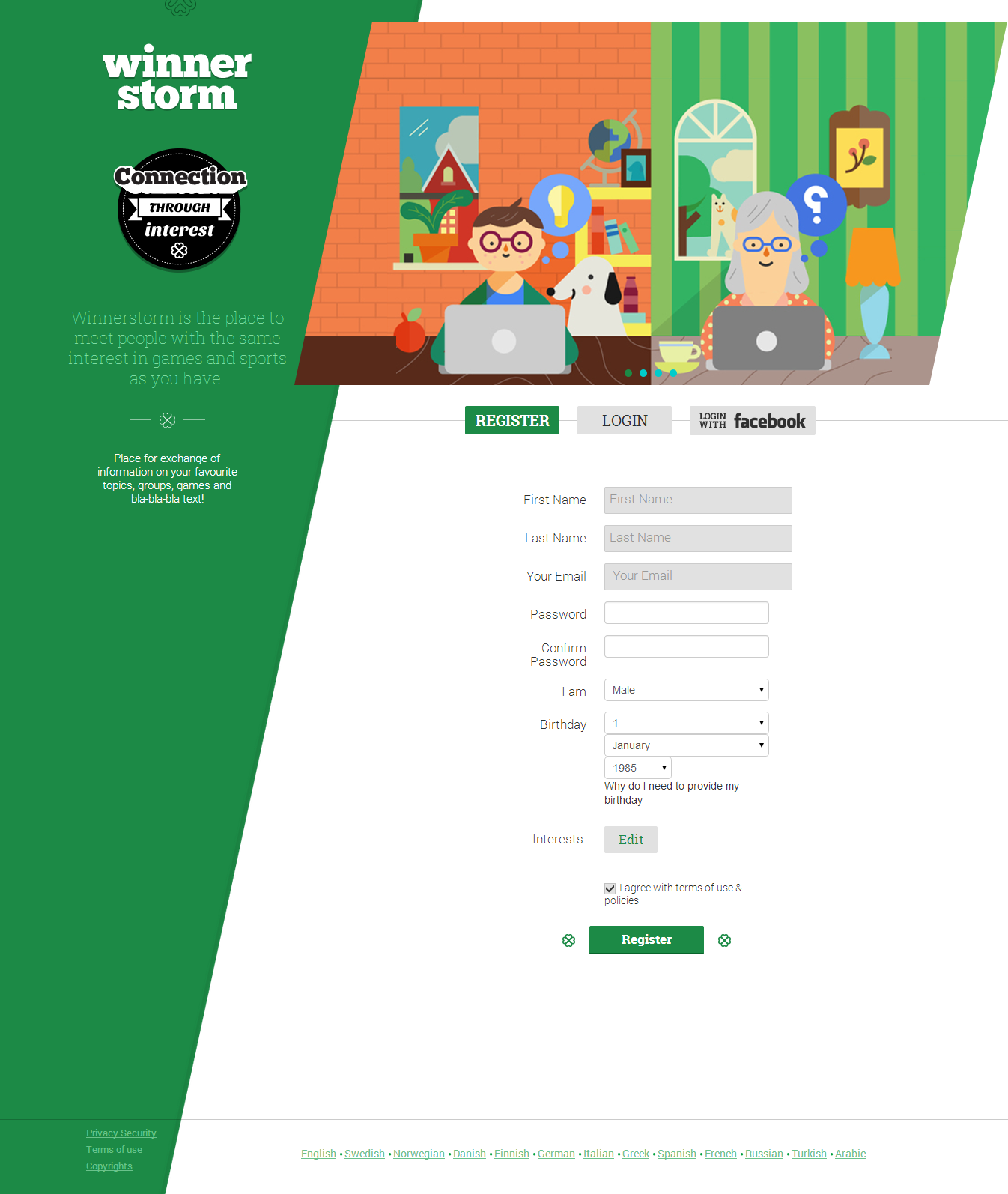 Social network for players  http://winnerstorm.com