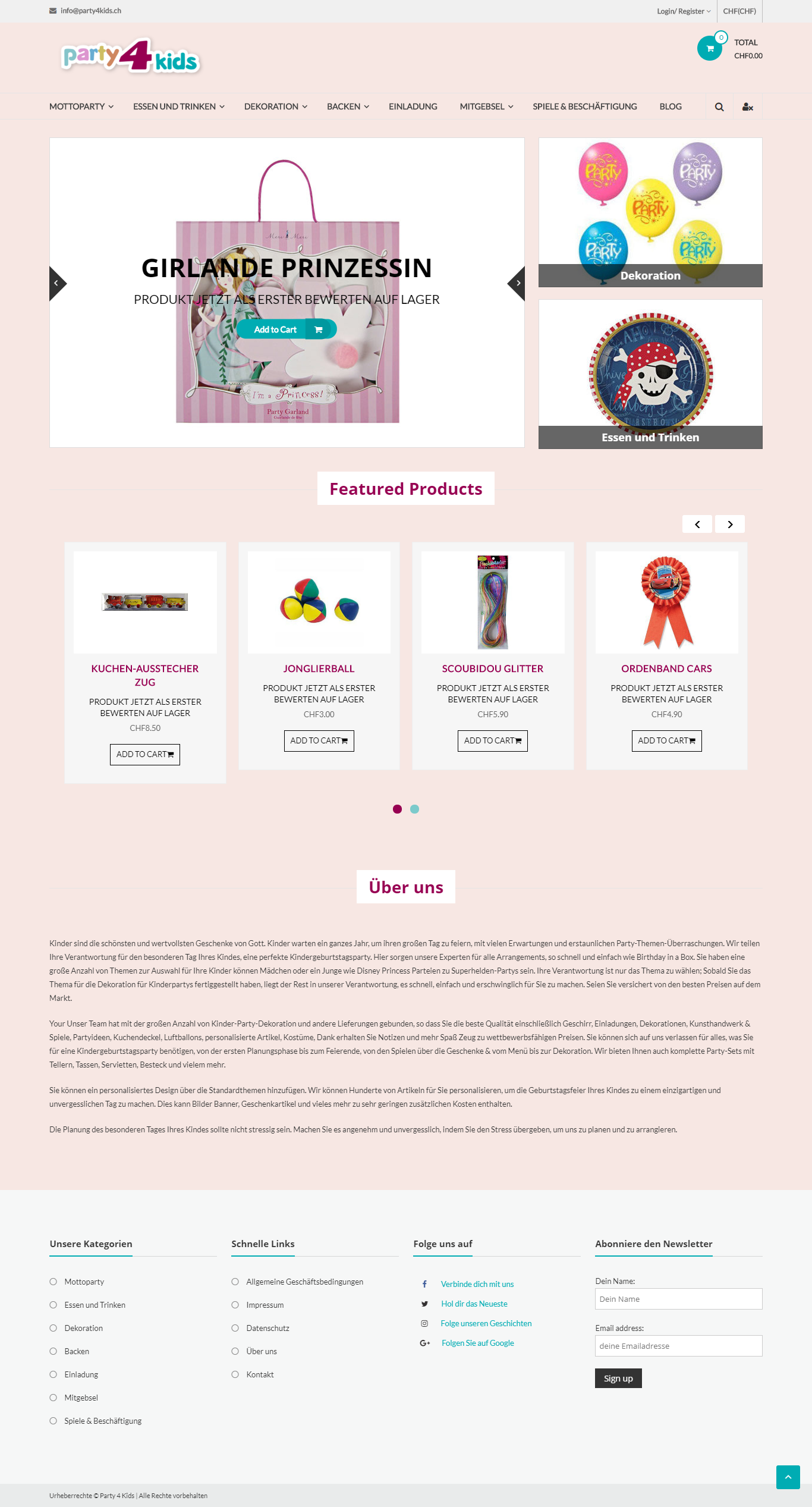 eCommerce Website for Kids Products