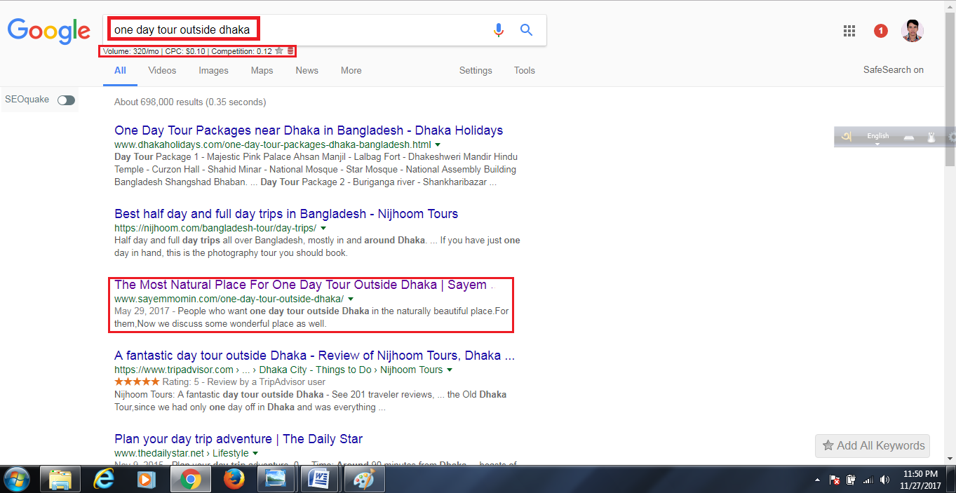 Google 1st page top rank