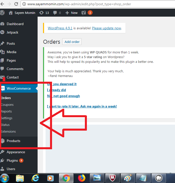 WooCommerce setup