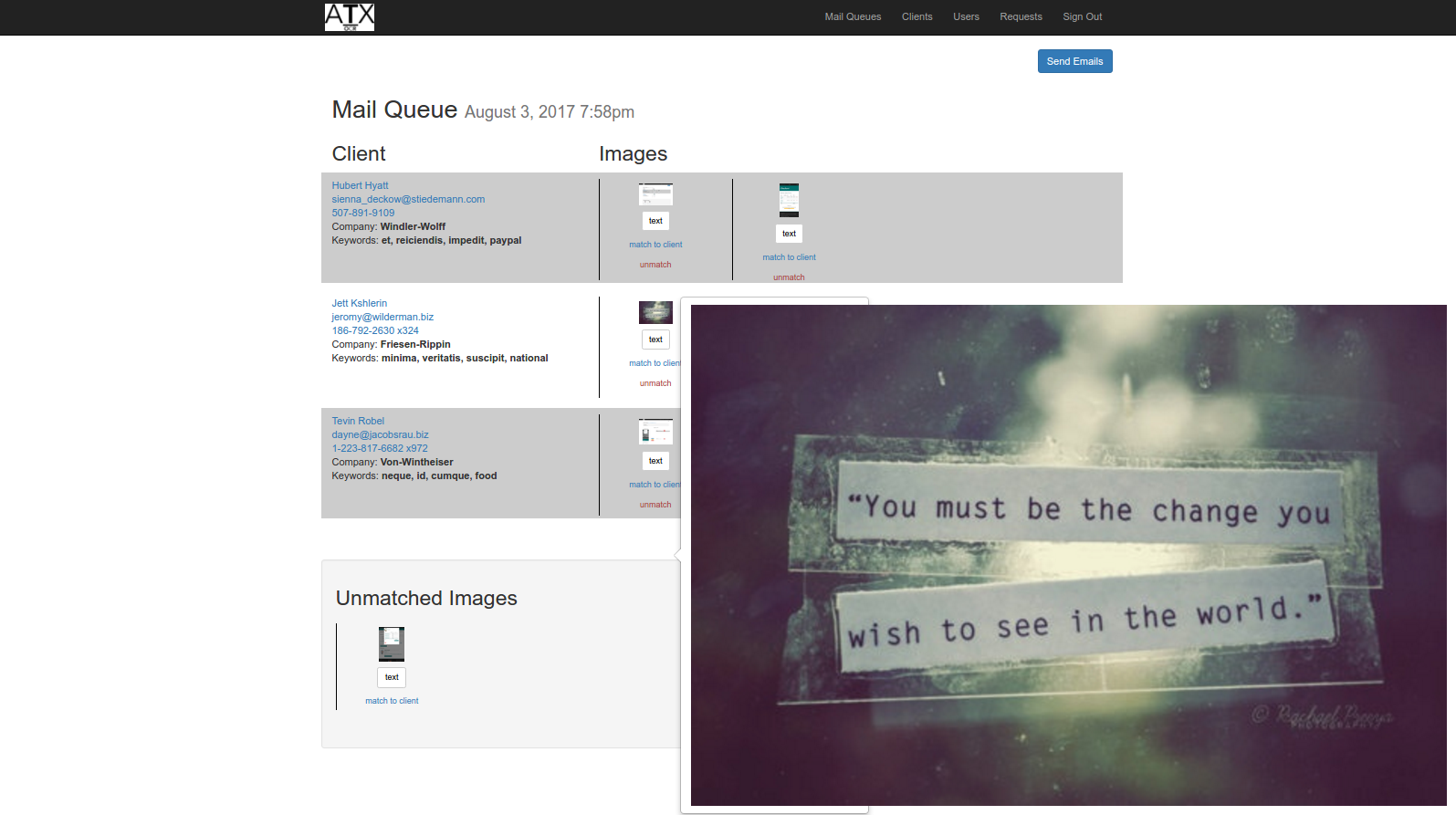 Optical Character Recognition to Email