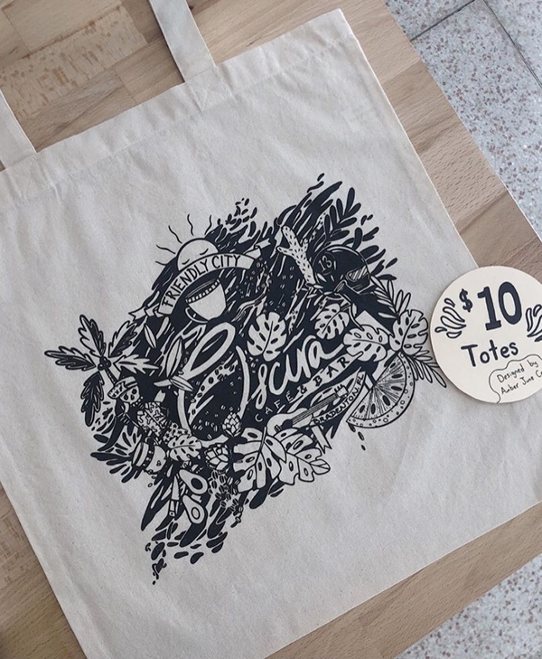 Oscura Café & Bar Logo Graphic Tote Bag