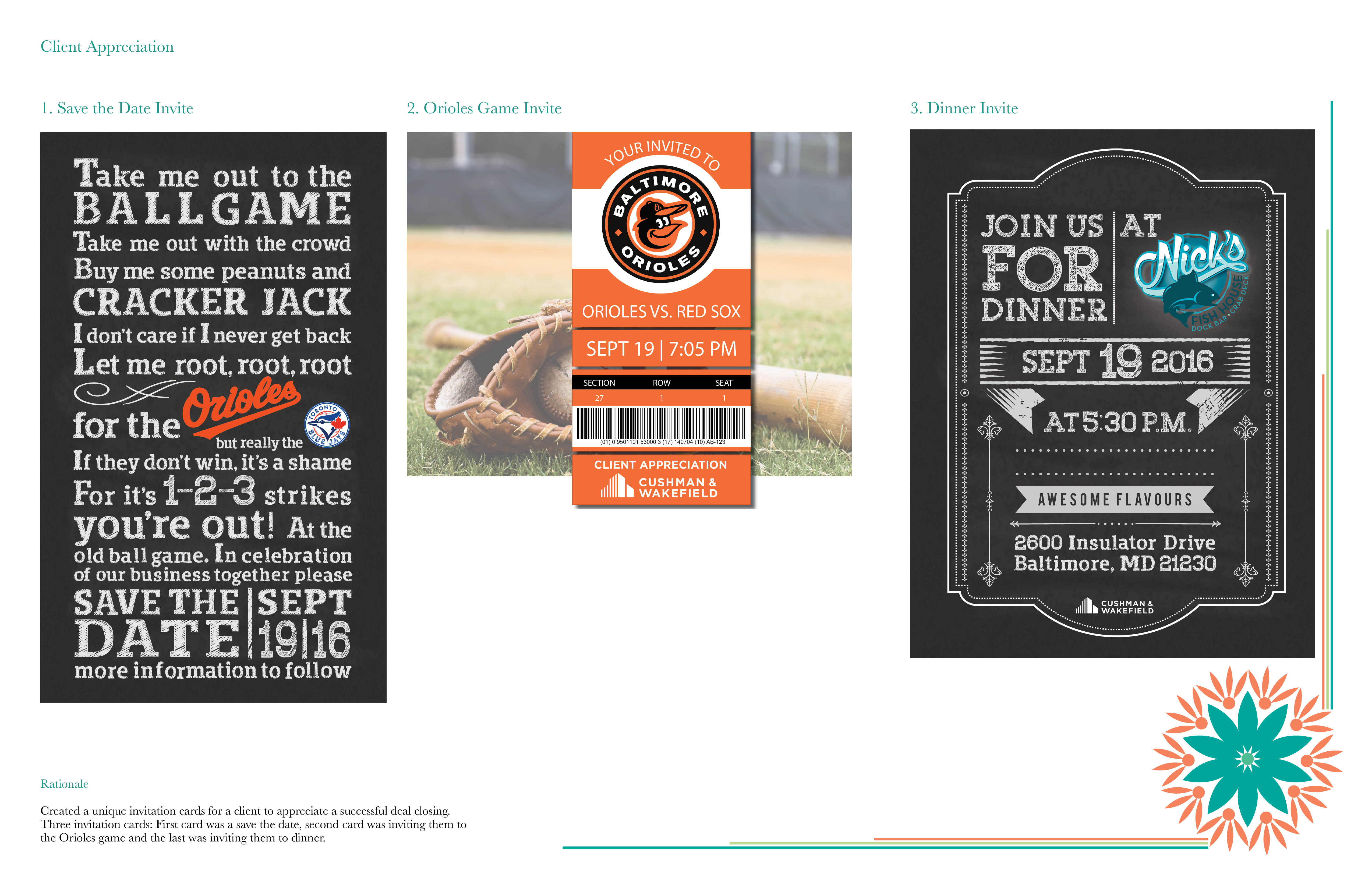 Ball Game and Dinner Invitation